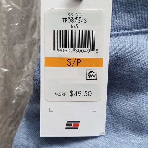 Tommy Hilfiger Sport Embroidered Logo Terry Cuff Shorts Blue - Picture 6 of 7